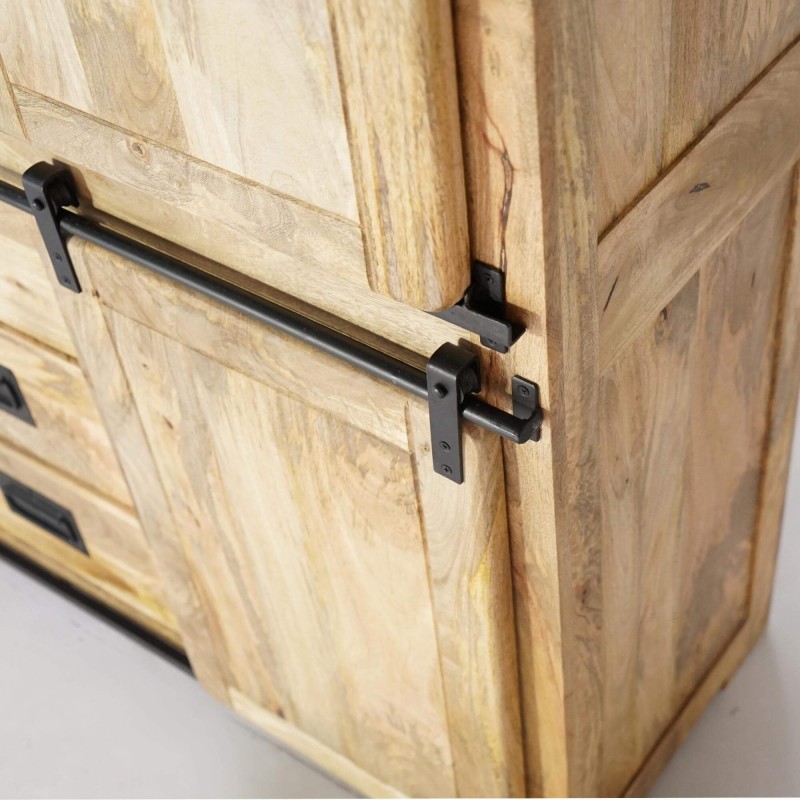 Vaisselier industriel en bois et métal 150 cm - Paris