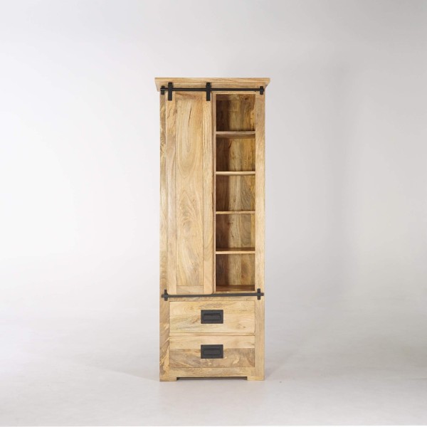 Bibliothèque industrielle en bois massif - Paris