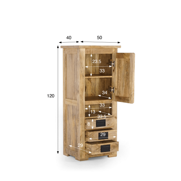 Meuble de rangement bois et métal - Paris