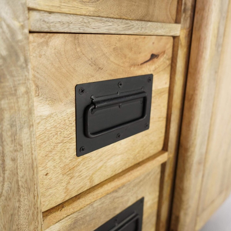 Petit buffet industriel en bois massif 70 cm - Paris
