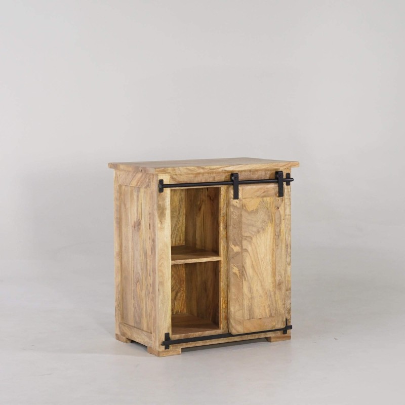 Petit buffet industriel en bois massif 70 cm - Paris