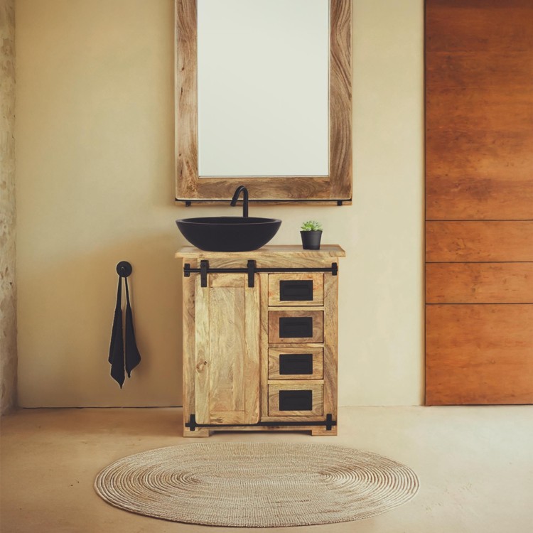 Meuble de salle de bain industriel 70 cm - Paris