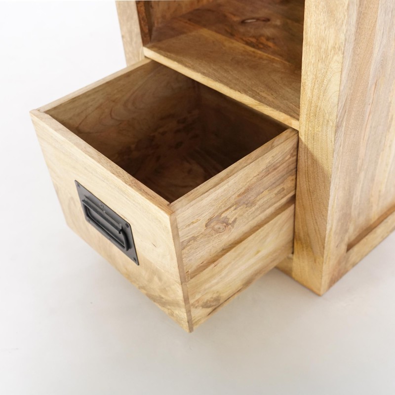 Colonne de salle de bain bois et métal - Paris