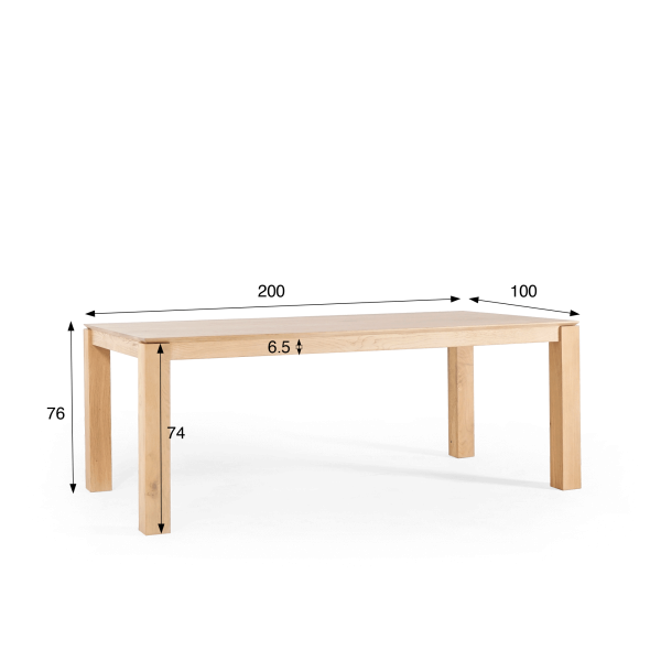 Table à manger en chêne massif 200 cm - Yseult