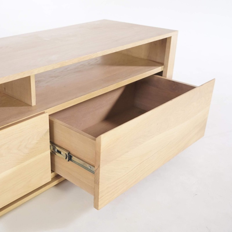 Meuble TV en chêne naturel 140 cm - Yseult