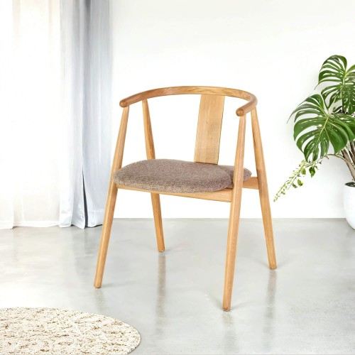 Chaise de salle à manger en chêne naturel - Relate