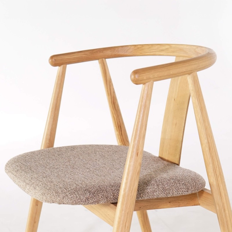 Chaise de salle à manger en chêne naturel - Relate