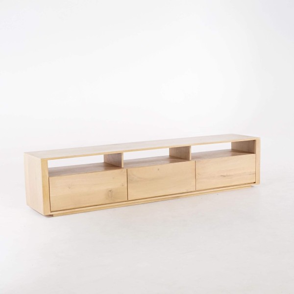 Meuble TV en chêne naturel 200 cm - Yseult