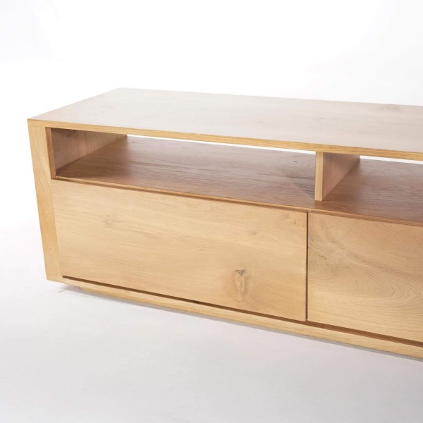 Meuble TV en chêne naturel 200 cm - Yseult
