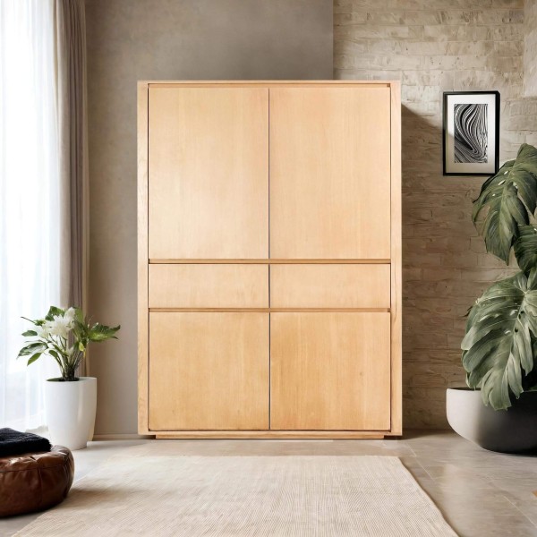 Armoire buffet en chêne naturel 120 cm - Yseult