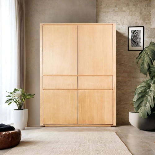 Armoire buffet en chêne naturel 120 cm - Yseult