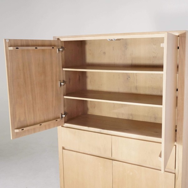 Armoire buffet en chêne naturel 120 cm - Yseult