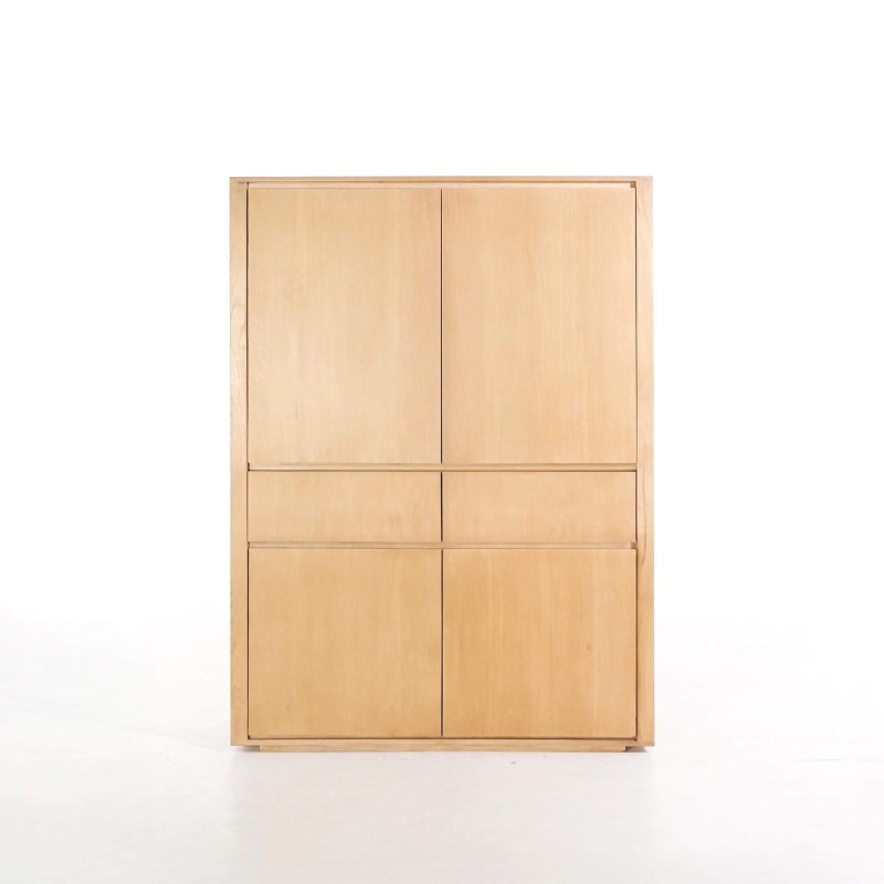 Armoire buffet en chêne naturel 120 cm - Yseult