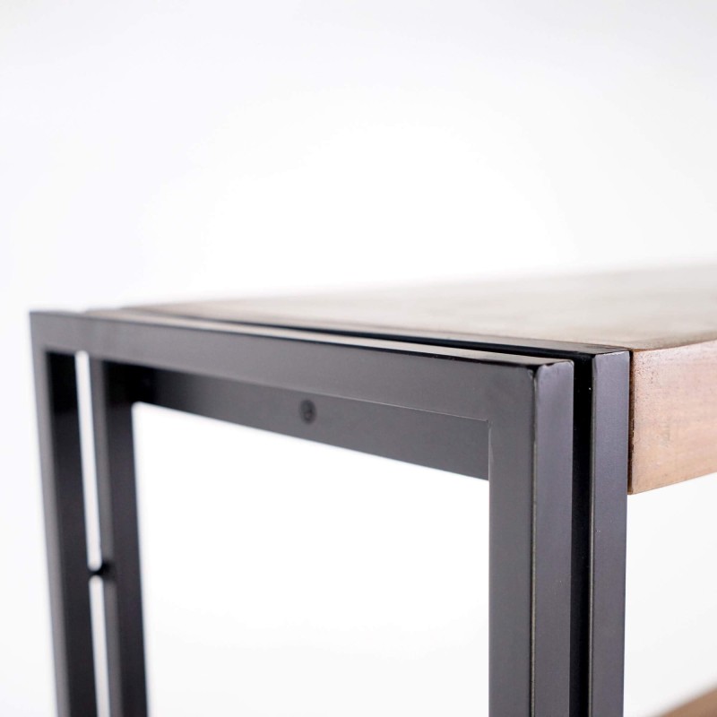 Colonne de rangement en bois massif et métal 90 x 180 - Liverpool