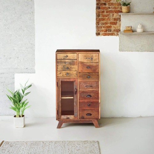Meuble de rangement en bois massif recyclé