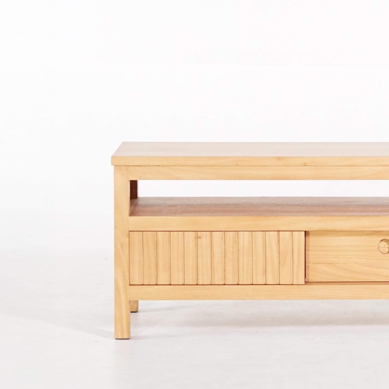 Meuble TV en bois massif 100 cm - Rohini