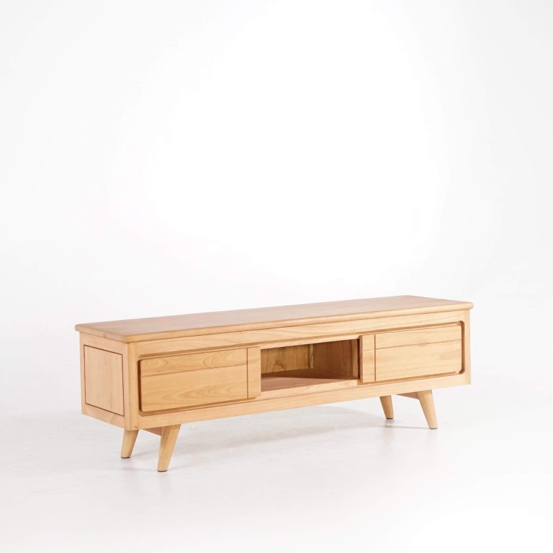 Meuble TV en bois massif 140 cm - Pragati