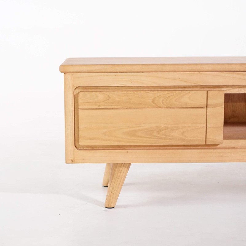 Meuble TV en bois massif 140 cm - Pragati