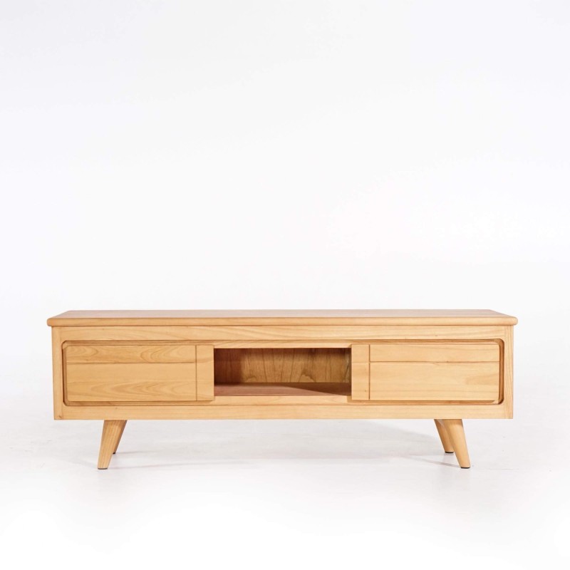 Meuble TV en bois massif 140 cm - Pragati