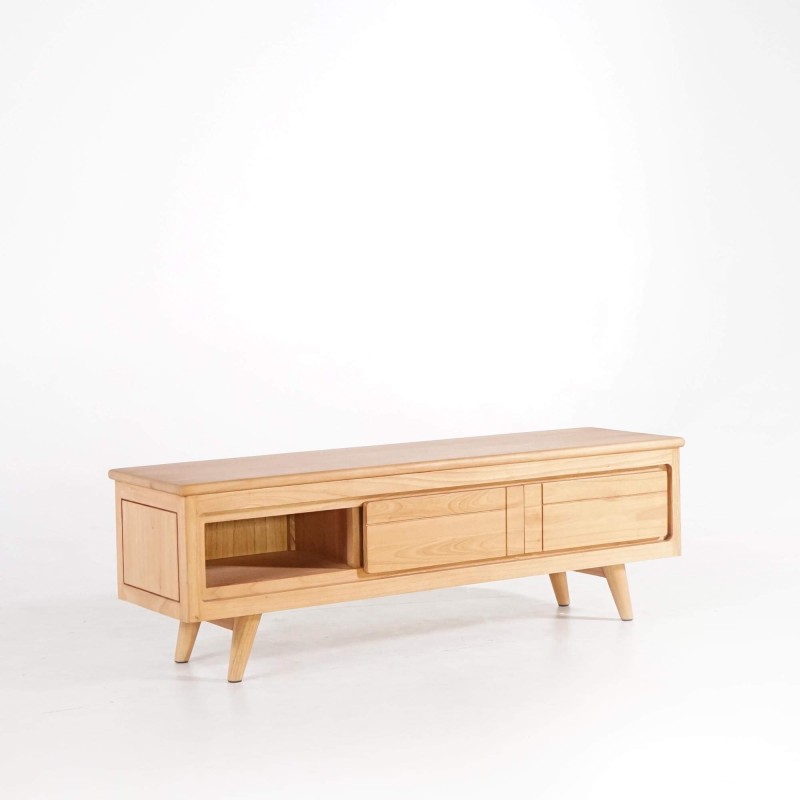 Meuble TV en bois massif 140 cm - Pragati