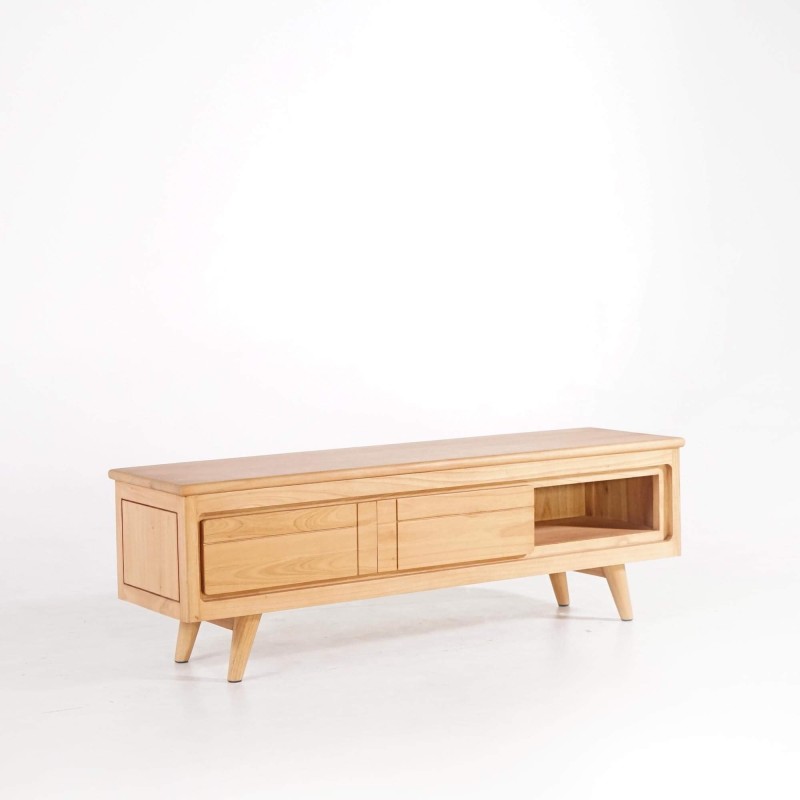 Meuble TV en bois massif 140 cm - Pragati