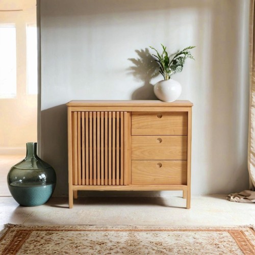 Buffet en bois naturel 100 cm - Rohini