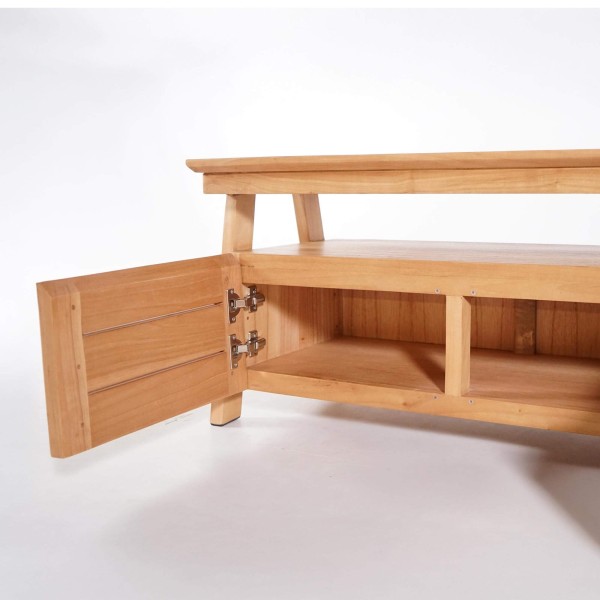 Meuble TV 150 cm en bois naturel - Nandini