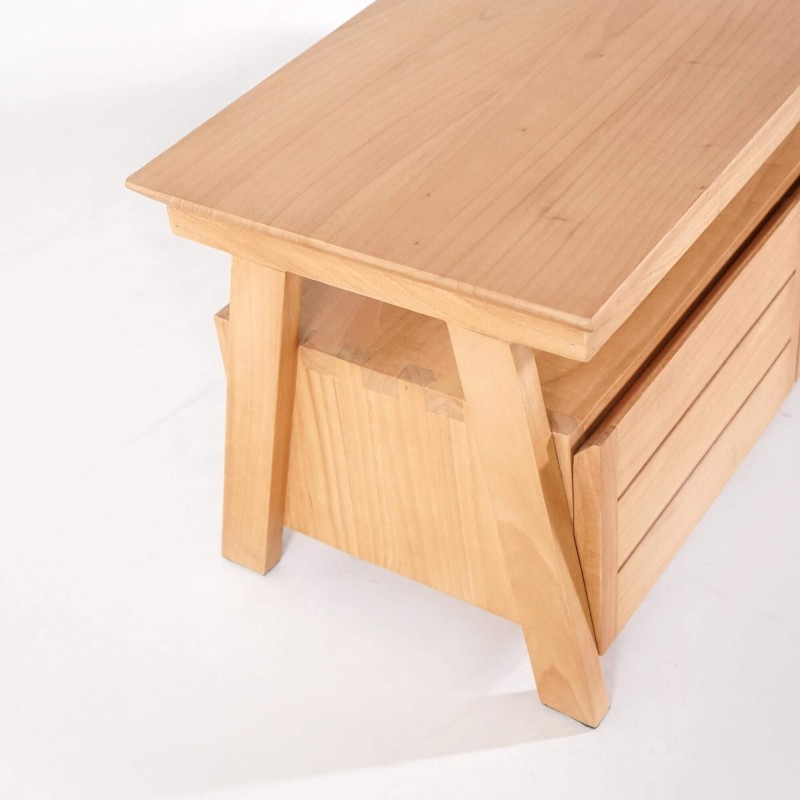 Meuble TV 150 cm en bois naturel - Nandini