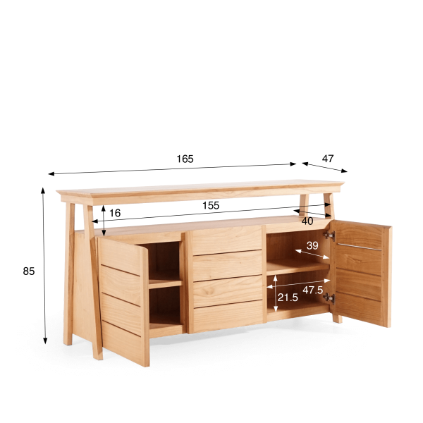 Buffet en bois naturel - Nandini