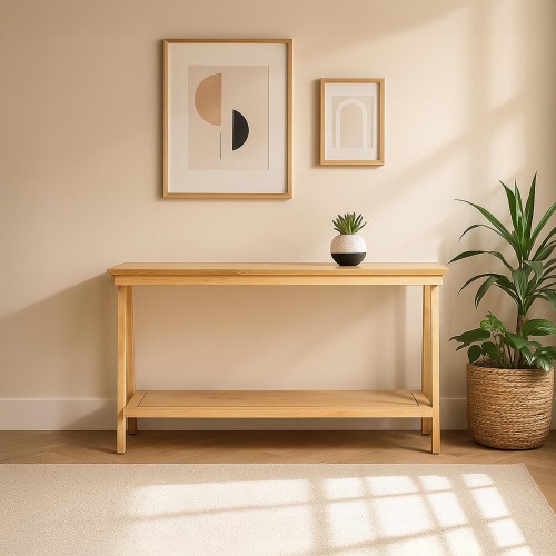 Console en bois naturel -...
