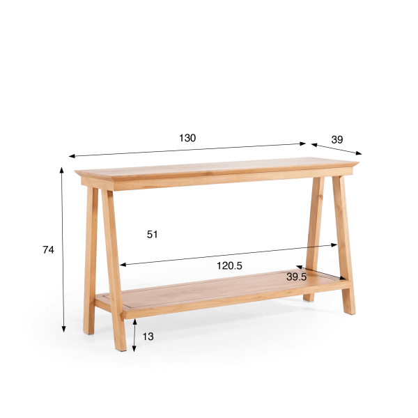 Console en bois naturel - Nandini