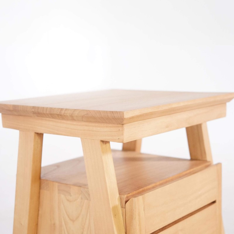 Table de nuit en bois naturel - Nandini