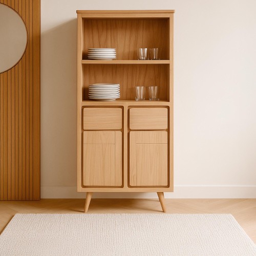 Buffet haut en bois massif...