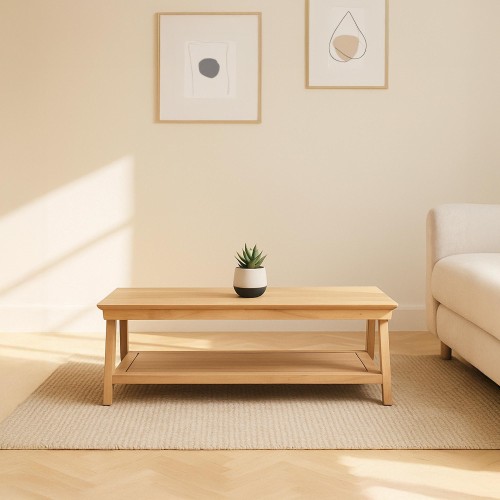 Table basse en bois naturel...