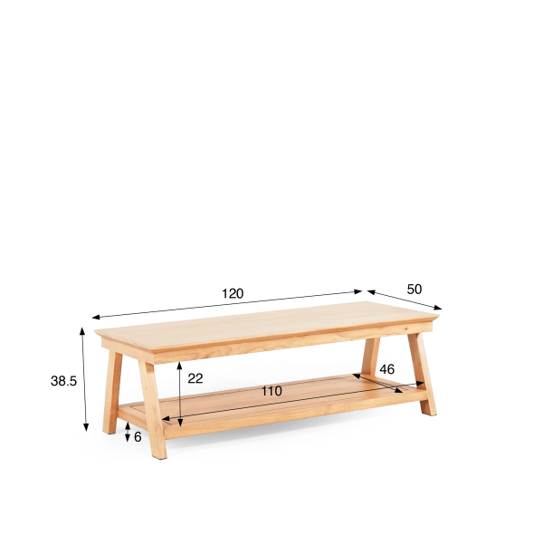 Table basse en bois naturel - Nandini