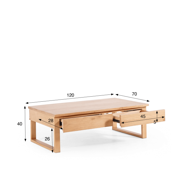 Table basse en bois massif - Satya
