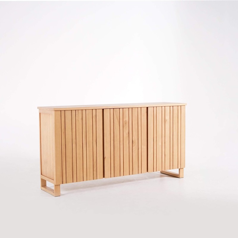 Enfilade en bois massif 3 portes 170 cm - Satya