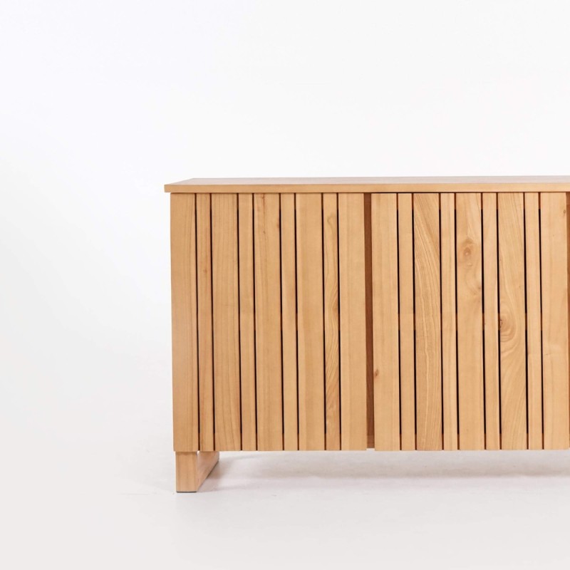 Enfilade en bois massif 3 portes 170 cm - Satya