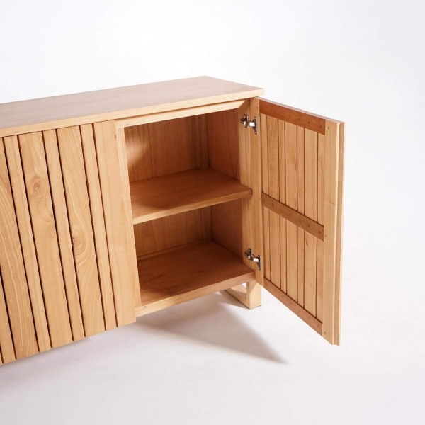 Enfilade en bois massif 3 portes 170 cm - Satya