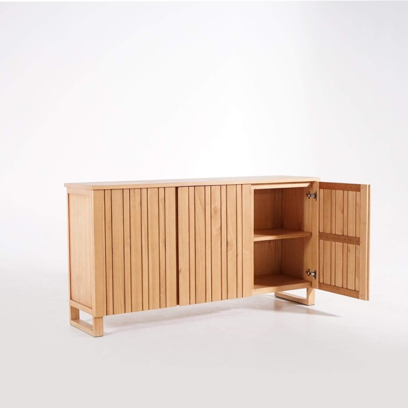 Enfilade en bois massif 3 portes 170 cm - Satya