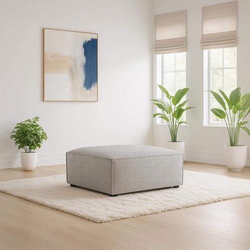 Pouf en tissu chenille - Isla