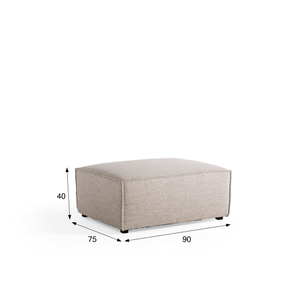 Pouf en tissu chenille - Isla