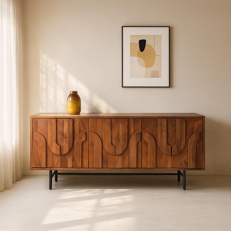 Buffet en manguier massif 160 cm - Flow Buffet en manguier massif 160 cm - Flow