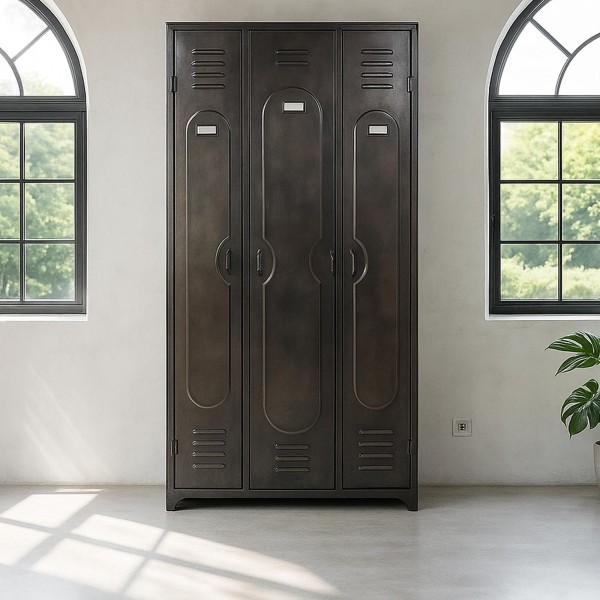 Armoire industrielle 3 portes en métal