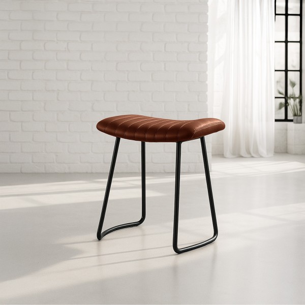 Tabouret d’appoint cuir marron - Scrambler