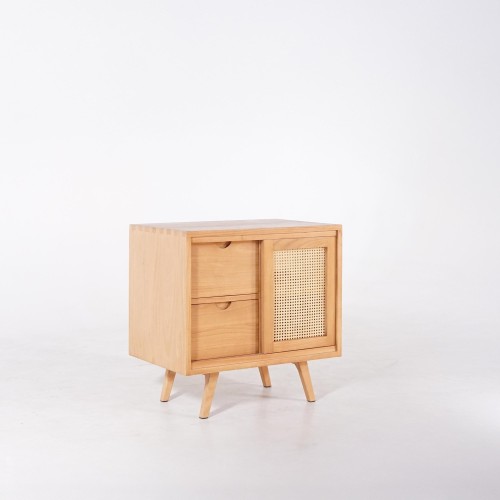Meuble salle de bain en bois massif sur pieds 80 cm - Anaya