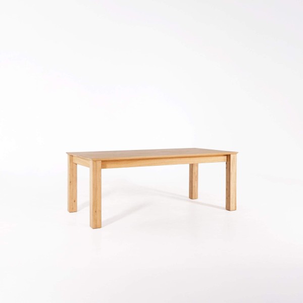 Table à manger en bois de chêne 200 x 100 cm avec allonges de 2 x 50 cm