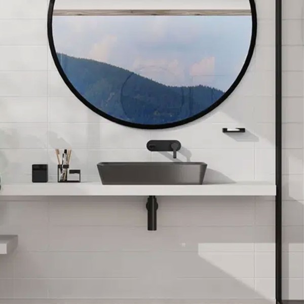 Siphon pour évier de salle de bain, Noir