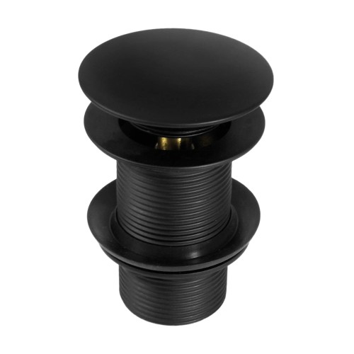 Bonde de lavabo clic clac sans trop plein, noir