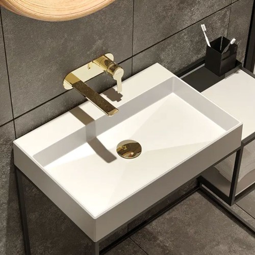 Bonde de lavabo clic clac avec manchon métallique, universelle, doré